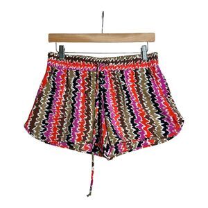 Trina Turk Elastic Waist‎ Psychedelic Print Short size 2 Multicolor